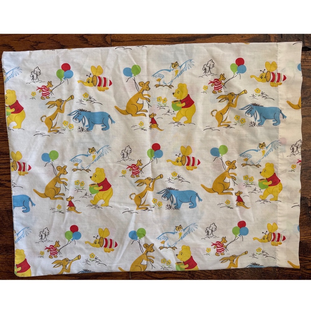 Vintage 1970s Sears Disney Winnie the Pooh Pillowcase Set Perma Prest